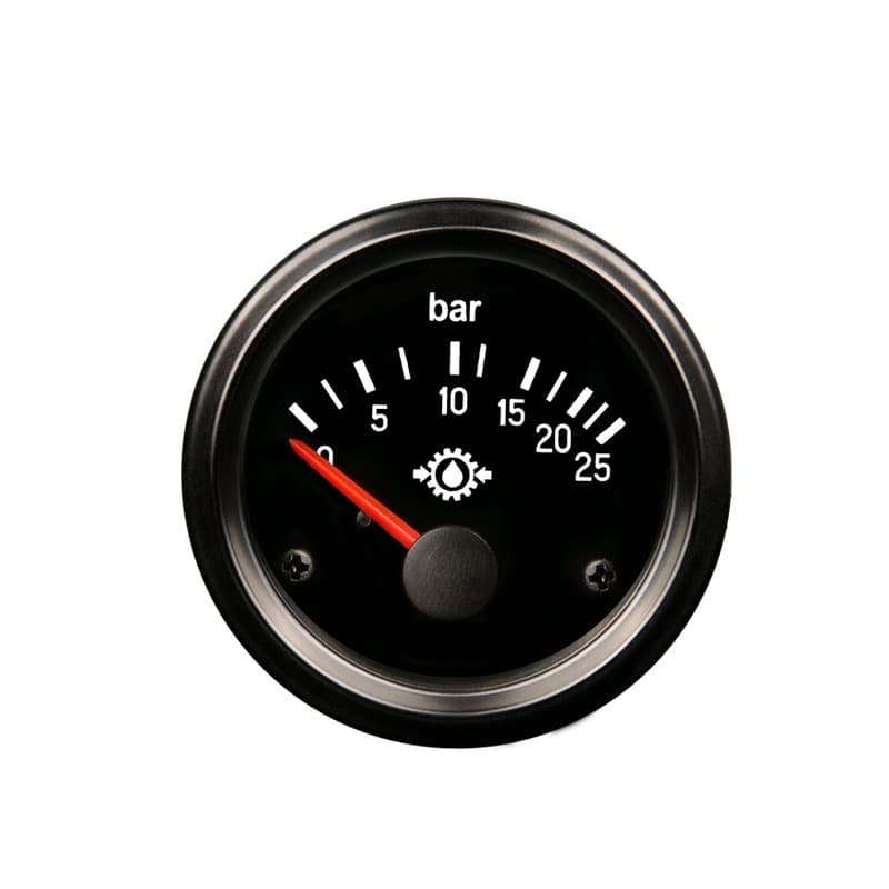 52mm 25bar Generator Set Oil Pressure Gauge Engineering Vehicle Truck Excavator